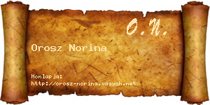 Orosz Norina névjegykártya